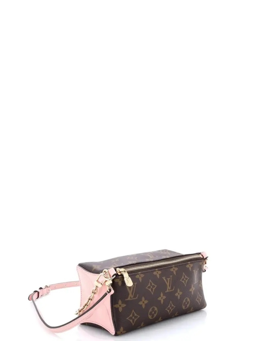 Louis Vuitton Brown Monogram Canvas Crossbody with Pink Trim - Picture 2 of 5